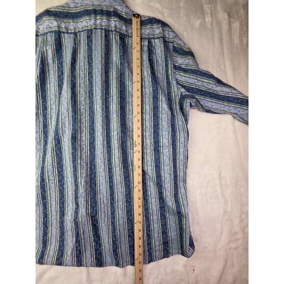 Visconti Men's XL Blue Stripe Long Sleeve‎ Button Down Shirt - Picture 8 of 9